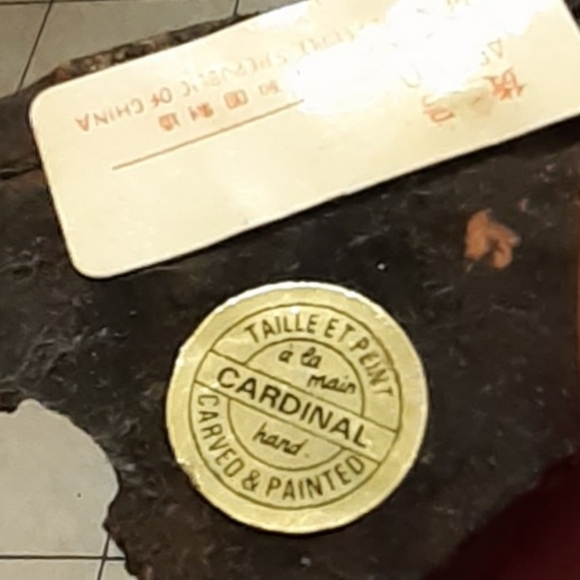 Vintage/Antique Cardinal Hand Carved & Painted Wood - Picture 4 of 13